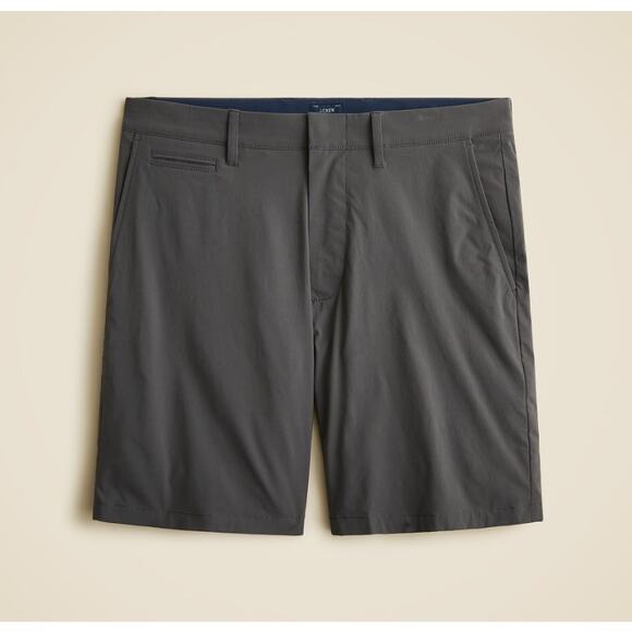 J. Crew Other - J.Crew 9" Tech Shorts Mens Size 32 Gray Flat Front Mid Rise Stretch Regular Fit
